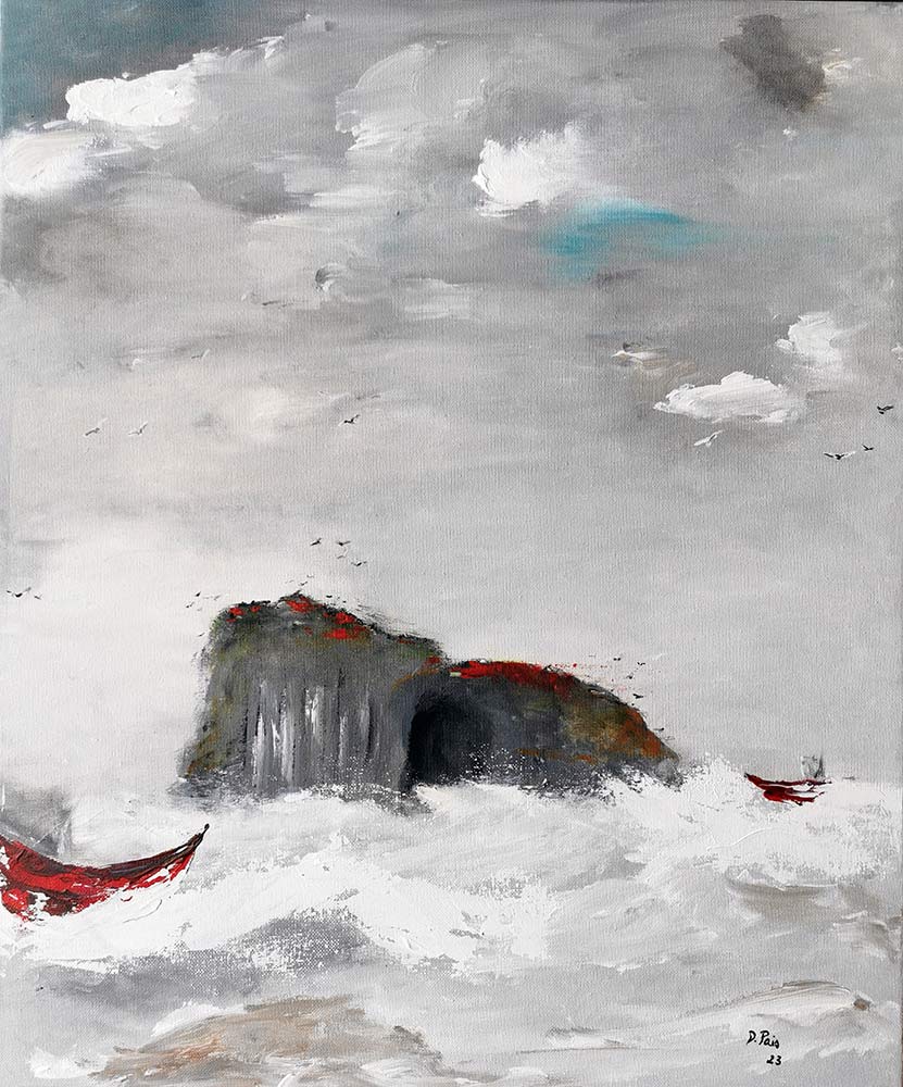 The Arrival of Puffins on Staffa Island